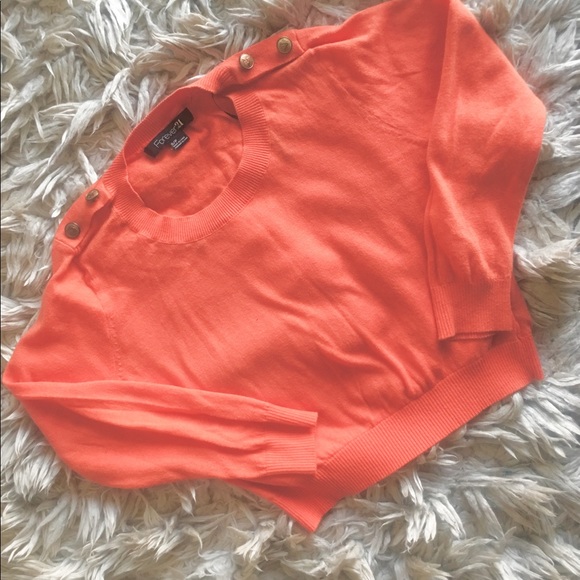 Forever 21 Peach 🍑 Sweater Crop Top - Picture 3 of 4